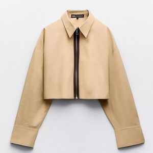 Zara Cropped Zipper Top